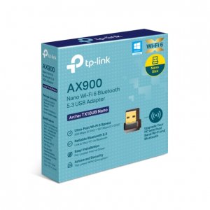 Archer TX10UB Nano Сверхкомпактный двухдиапазонный USB‑адаптер с поддержкой Wi‑Fi AX900 и Bluetooth 5.3