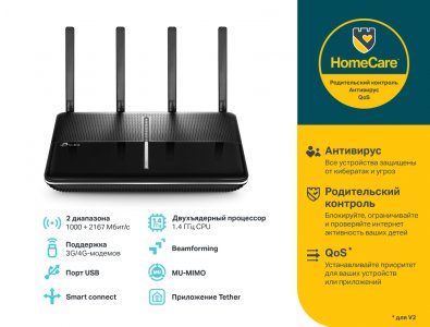 Archer C3150                      АС3150 MU-MIMO Wi-Fi гигабитный роутер
