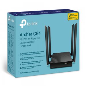 Archer C64                   AC1200 Wi-Fi роутер с MU‑MIMO