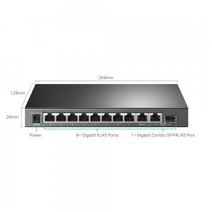 TP-Link TL-SG1210MPE                                    10-портовый гигабитный Easy Smart Switch с 8 портами PoE+